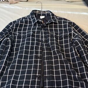 The North Face Men's Black and White Grid Jacket